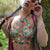Shiny Gems Sequins Halter Camis Women Sexy Backless Hollow Out Crop Top Gold Chains Camisole Summer Beach Body Chain Party Tops