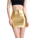 Shiny Metallic Color Mini Skirts Women Sexy Slim Skinny Bodycon Skirt 2019 Summer Streetwear Office Lady Skirts Party Clubwear