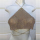 Shiny Rhinestones Triangle Tank Top Women Backless Halter Sleeveless Crop Tops 2019 Summer Top Party Club Top Rave Festival Tops