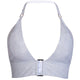 Shiny Silver Glitter Crop Top Women Sexy Deep V Neck Backless Halter Tank Top Party Clubwear Summer Beach Rave Festival Tops