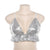 Shiny Silver Sequins Tank Tops Women Sexy Deep V Neck Ruffles Crop Top 2019 Summer Top Music Festival Tops Rave Party Clubwear