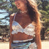 Shiny Silver Sequins Tank Tops Women Sexy Deep V Neck Ruffles Crop Top 2019 Summer Top Music Festival Tops Rave Party Clubwear