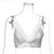 Silver Rhinestones Fluffy Tank Top Women Sexy Deep V Backless Halter Crop Top 2019 New Summer Streetwear Music Festival Tops