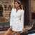 Simplee Elegant ruffle double breasted long women coat vintage Casual white blazer office 2018 Autumn winter slim suit ladies