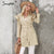 Simplee Ruffle trench coat women outerwear & coats Autumn sash pocket streetwear trench 2017 Casual pink outwear female coat