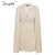 Simplee Vintage cloak blazer women dress Office ladies v neck shawl sleeveless dress female Solid celebrity party dress vestidos