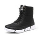 Snow Women Boots Fur Flat Shoes Women's Winter Boots Round Toe Rubber Boots Women Rain Winter 2019 New Plus Size 12