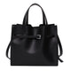 Solid Color Pu Leather Shoulder Bags For Women 2019 Fall High Capacity Handbags and Purses Belt Design Lady Travel Hand Bag