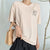 Solid Embroidery Bear Loose Tops Women Vogue Casual Short Sleeve Plus Size Summer Tees Ladies Fashion Simple Wild T-shirts New