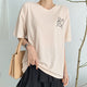 Solid Embroidery Bear Loose Tops Women Vogue Casual Short Sleeve Plus Size Summer Tees Ladies Fashion Simple Wild T-shirts New