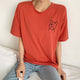 Solid Embroidery Bear Loose Tops Women Vogue Casual Short Sleeve Plus Size Summer Tees Ladies Fashion Simple Wild T-shirts New