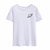Solid O-neck Print Loose T-shirts Women Casual Shorts Sleeve Plus Size Summer Tees Fashion Simple Wild Tops White T-shirts New