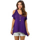 Solid Off Shoulder Summer Tops Women Casual V-neck Hem Irregular Plus Size Tees Female Vogue Simple Wild Breathable T-shirts New
