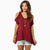 Solid Off Shoulder Summer Tops Women Casual V-neck Hem Irregular Plus Size Tees Female Vogue Simple Wild Breathable T-shirts New
