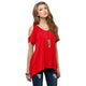 Solid Off Shoulder Summer Tops Women Casual V-neck Hem Irregular Plus Size Tees Female Vogue Simple Wild Breathable T-shirts New