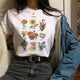 Solid Print Short Sleeve Loose Tops Women Casual O-neck Simple White Summer Tees Ladies Fashion Breathable Wild T-shirts New