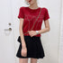 Solid Print Short Sleeve Slim Tops Women Casual O-neck Breathable Short Graphic Tees Summer Ladies Fashion Simple Wild T-shirts