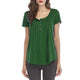 Solid Short Sleeve Plus Size Summer Tops Women Casual O-neck Button Loose Tees Female Vogue Simple Wild Breathable T-shirts 5XL