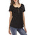 Solid Short Sleeve Plus Size Summer Tops Women Casual O-neck Button Loose Tees Female Vogue Simple Wild Breathable T-shirts 5XL