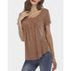 Solid Short Sleeve Plus Size Summer Tops Women Casual O-neck Button Loose Tees Female Vogue Simple Wild Breathable T-shirts 5XL