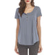 Solid Short Sleeve Plus Size Summer Tops Women Casual O-neck Button Loose Tees Female Vogue Simple Wild Breathable T-shirts 5XL