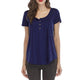 Solid Short Sleeve Plus Size Summer Tops Women Casual O-neck Button Loose Tees Female Vogue Simple Wild Breathable T-shirts 5XL