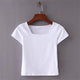 Solid Short Sleeve Slim Tops Women Casual O-neck Short Summer Tees Plus Size Ladies Fashion Simple Wild T-shirts High Quality