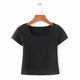 Solid Short Sleeve Slim Tops Women Casual O-neck Short Summer Tees Plus Size Ladies Fashion Simple Wild T-shirts High Quality