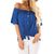 Solid Slash Neck Button Lacing Tops Women Casual Short Sleeve Loose Shirts Summer Ladies Fashion Simple Wild Blouse High Quality