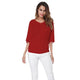 Solid V-neck Batwing Sleeve Loose Tops Women Casual Plus Size Summer Tees Multicolor Female Fashion Simple Wild T-shirts New