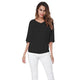 Solid V-neck Batwing Sleeve Loose Tops Women Casual Plus Size Summer Tees Multicolor Female Fashion Simple Wild T-shirts New