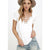 Solid V-neck Hollow Out Summer Tops Women Casual Short Sleeve Lace Up Soft Slim Tees Female Vogue Sexy Simple Wild T-shirts New
