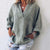 Solid V-neck Loose Shirts Women Casual Long Sleeves Pockets Pullovers Summer Ladies Simple Breathable Blouses Plus Size 5XL New