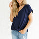 Solid V-neck Short Sleeve Loose Tops Women Casual Simple Wild Summer Tees Ladies Vogue Breathable Large T-shirts High Quality