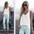 Solid V-neck Sleeveless Chiffon Tops Women Casual Loose Summer Tank Tops Plus Size Ladies Fashion Simple Wild Soft T-shirts New