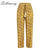 Sollinarry 2019 Casual High Waist Wide Leg Pants Women Beach Split Sexy Autumn Trousers Female Floral Printed Capris Winter