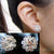 Spherical Earrings Fashion Women Crystal Flower Stud E0105