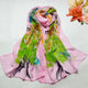 Spring Modis Scarf For Woman Peacock Thin Section Chiffon Shawl Beach Sunscreen Head Scarf Long Soft Elegant Casual Wrap Scarf