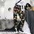 Spring vintage chain black cargo pants women high waist pants joggers baggy trousers women streetwear plus size