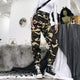 Spring vintage chain black cargo pants women high waist pants joggers baggy trousers women streetwear plus size