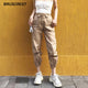 Spring vintage chain black cargo pants women high waist pants joggers baggy trousers women streetwear plus size