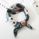 Square Scarf Hair Tie Band For Business Party Dots Print Women Elegant Small Vintage Skinny Retro Head Neck Silk Satin Scarf