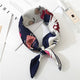 Square Scarf Hair Tie Band For Business Party Dots Print Women Elegant Small Vintage Skinny Retro Head Neck Silk Satin Scarf