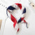Square Scarf Hair Tie Band For Business Party Dots Print Women Elegant Small Vintage Skinny Retro Head Neck Silk Satin Scarf