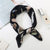 Square Scarf Hair Tie Band For Business Party Dots Print Women Elegant Small Vintage Skinny Retro Head Neck Silk Satin Scarf
