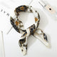 Square Scarf Hair Tie Band For Business Party Dots Print Women Elegant Small Vintage Skinny Retro Head Neck Silk Satin Scarf
