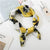Square Scarf Hair Tie Band For Business Party Dots Print Women Elegant Small Vintage Skinny Retro Head Neck Silk Satin Scarf