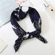 Square Scarf Hair Tie Band For Business Party Dots Print Women Elegant Small Vintage Skinny Retro Head Neck Silk Satin Scarf