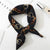 Square Scarf Hair Tie Band For Business Party Dots Print Women Elegant Small Vintage Skinny Retro Head Neck Silk Satin Scarf