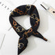 Square Scarf Hair Tie Band For Business Party Dots Print Women Elegant Small Vintage Skinny Retro Head Neck Silk Satin Scarf